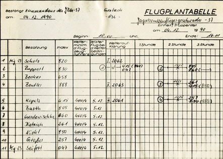 04.12.1990_Flugplan Überführung MiG-23UB